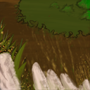 flowers behind rocks by magneticm