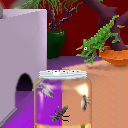 lunchtime for Leon the Chameleon by raganaga
