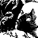bw#3... a face, a tree, some creatures ... lots of wackiness by Primal_r