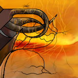 raining gold on the bleeding horizon by kirbyUFO