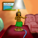 Hula Girl... My first tile using my new Wacom tablet. Still getting used to it, but hooray for no more mouse! by Bigtime