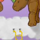 sky rihnos. I wonder what the neighboring tilers will think? by Gene