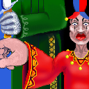 green paladin, red clown by raganaga