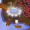 Landscape w/ Flying Saucer! by hfos