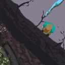 a man, a cliff, a river, a bridge and a tree.. and silver. by wirewolf