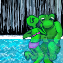 sitting in the pool by miskate