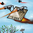 Flying pyramids with big blazing guns by hfos