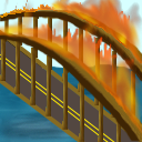 Tile #6: Burning Bridge by TexanPenguin