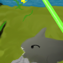 baby beluga....well now it looks more like a sharkie :P by endearing