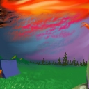 Fire in the sky by Cerulean