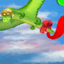 A flying crocodile (in a gift wrap) by Sub