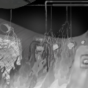 An obvious bottle... and I screw it up making it a fire man... =( by Blue Indigo