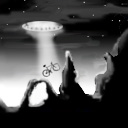 you know, kinda when you gets pissed of because your bike was stolen... well, now you know what realy happend... (or) UFO:s got a weird fettish when it comes to bikes. by heinzon