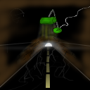 my little lamp sheds light on this darkened tunnel.. :/ haha by philoader