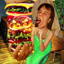 he is a hamburger freak!!?? tell me if i am true ... by jito