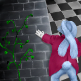 rabbit is inspecting the chessboard by Sub