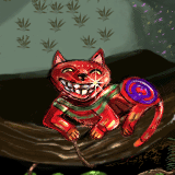 "never trust a cat smileing" by maxetormer