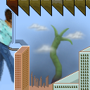 Suddenly, the tentacle moved in upon pixelville! *dramatic music* by fraxyl