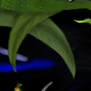 Jungle leaves and funny blue...pipes maybe? by Shayde