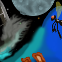 Bacon and bugs at spooky castle at midnight.... yummy!!! by Lagbert