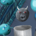 friendly cyan beans encounter the evil horny bazooka bean (no i am not de-de demme demented, kind of no) by skyfarmer