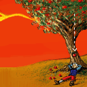 "Sir Isaac Newton is about to feel the gravity force rigth on the head" by maxetormer