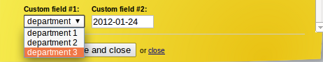 Card view custom field type