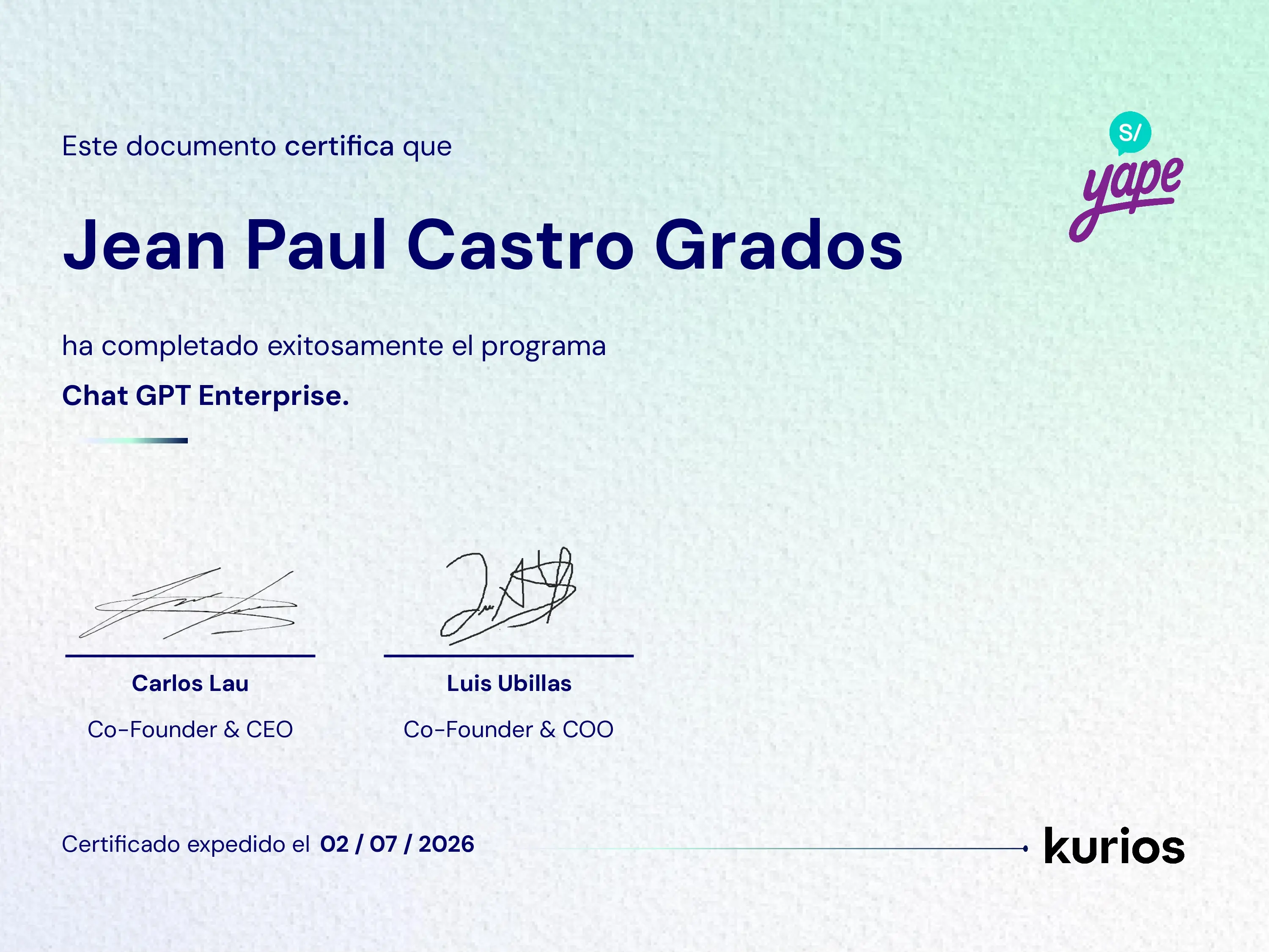 Certificado