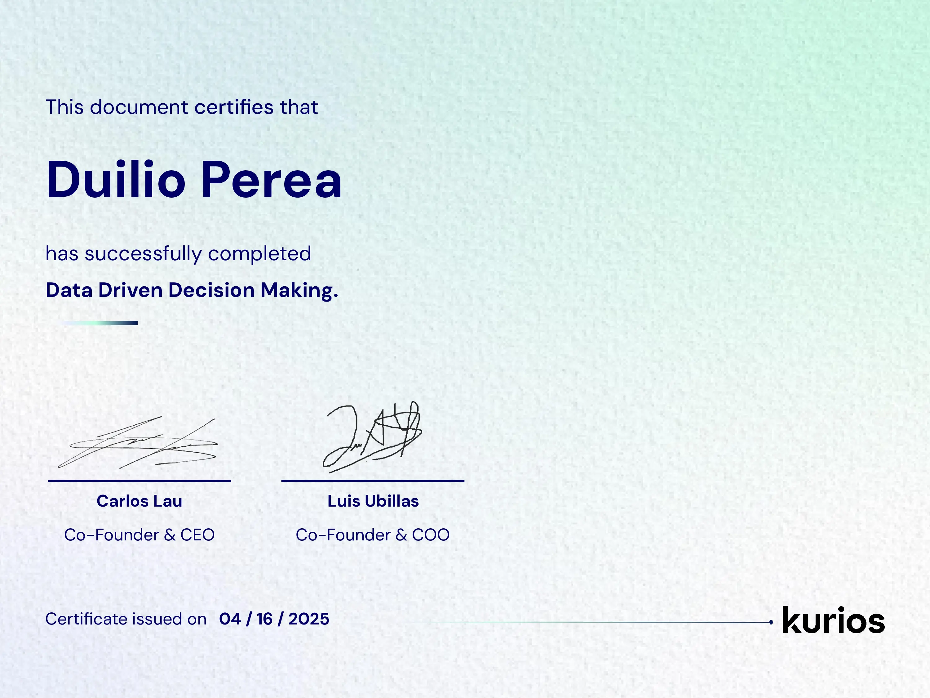 Certificado