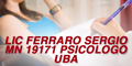 Lic Ferraro Sergio - Mn 19171 Psicologo - UBA
