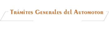 Tramites Generales del Automotor y Motovehiculos