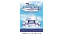 Agua Purificada y Mineral Cordillera