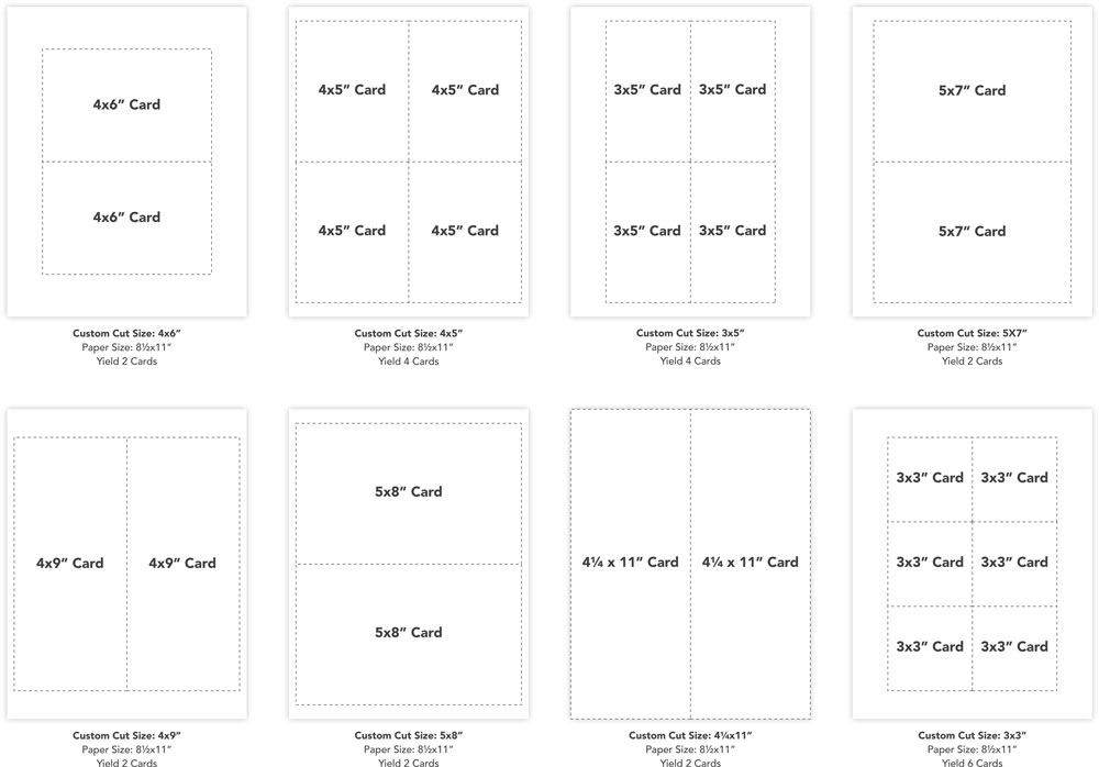 Card Stock Paper Sizes  Standard Sizes - LCI Paper