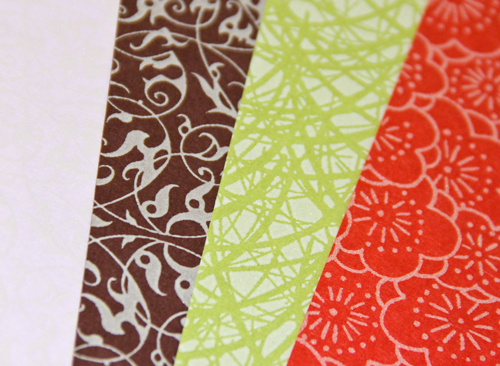 Array of Japanese Pearlized Paper