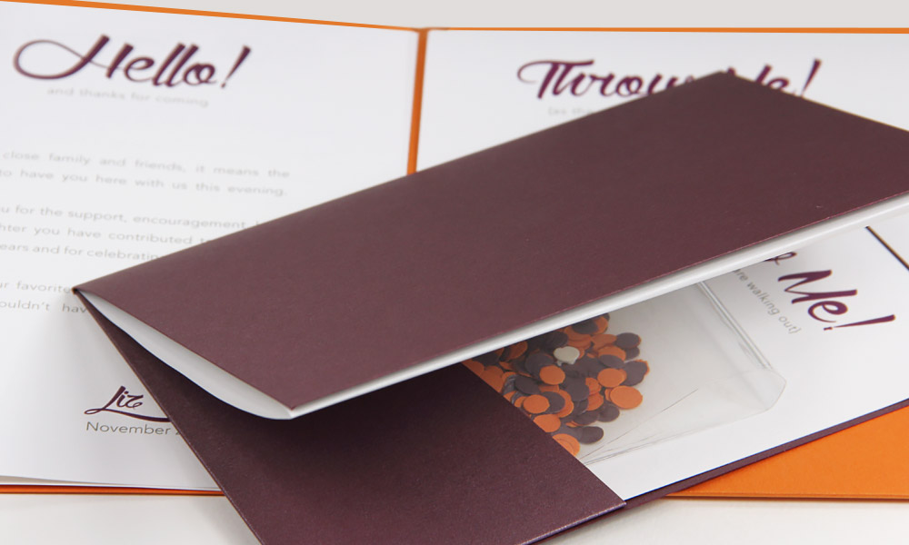 wedding program in a pocket something different folding programs
