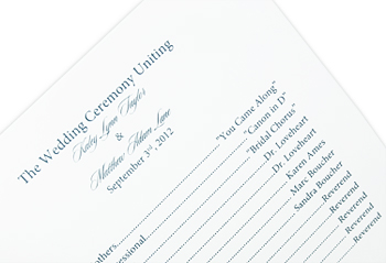 square program template Make this square wedding program design with ribbon | lci paper.