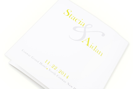 z fold wedding programs