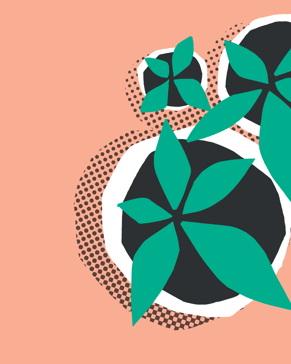 Plants paper cut out