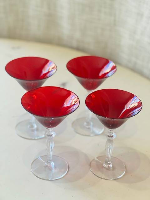 Stunning Red Martini Glasses with Versatile Elegance