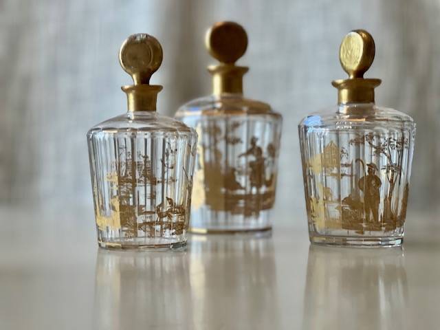 Enchanting Parisian Trio of Decorative Bottles