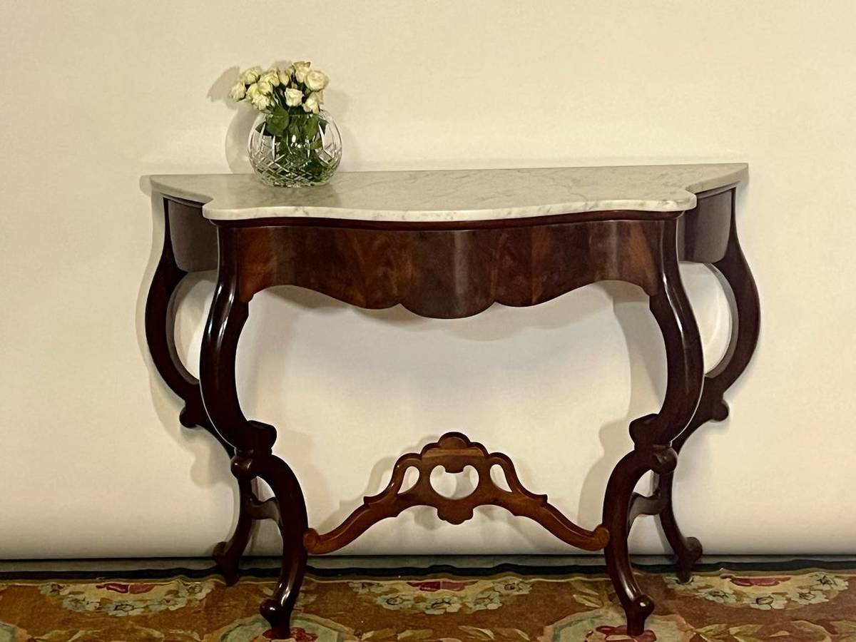 19th Century Marble-Top Side Table