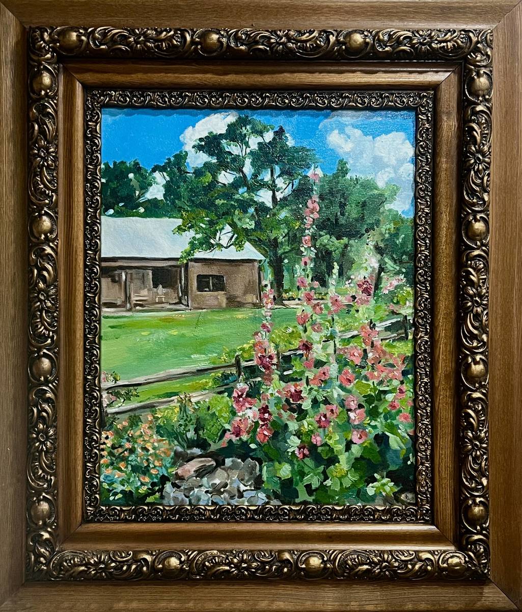 Hollyhocks in Corrales