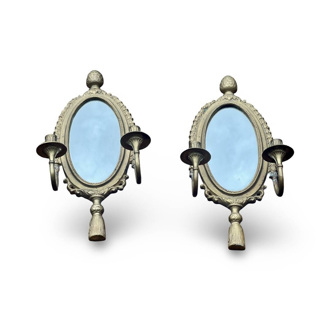 Modern Brass Sconces with Old-World Charm