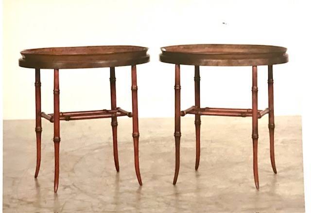 Belle Epoque Oval Tray Tables Circa 1895