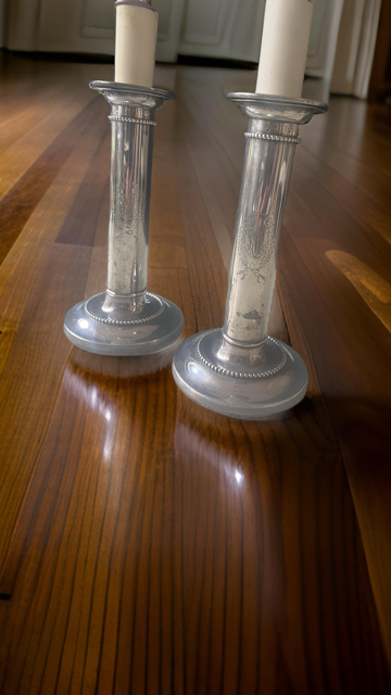 19th Century Sterling Silver Candlestick