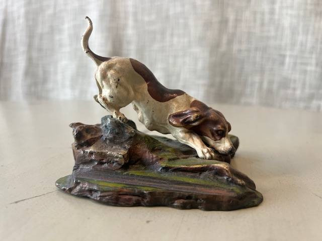 Austrian Bronze Dog Sculpture