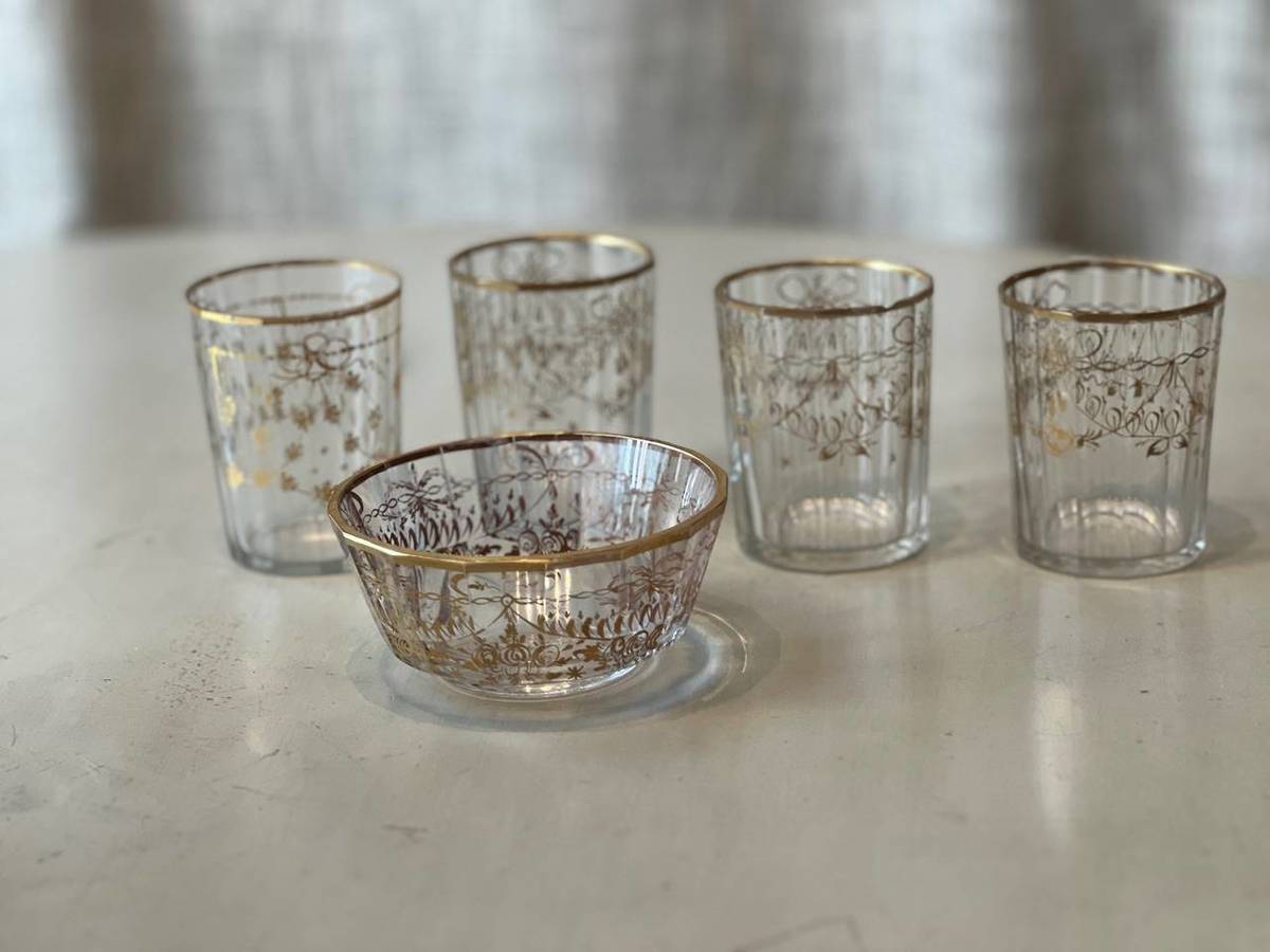 Hand-Painted 19th Century Mallorcan Glasses