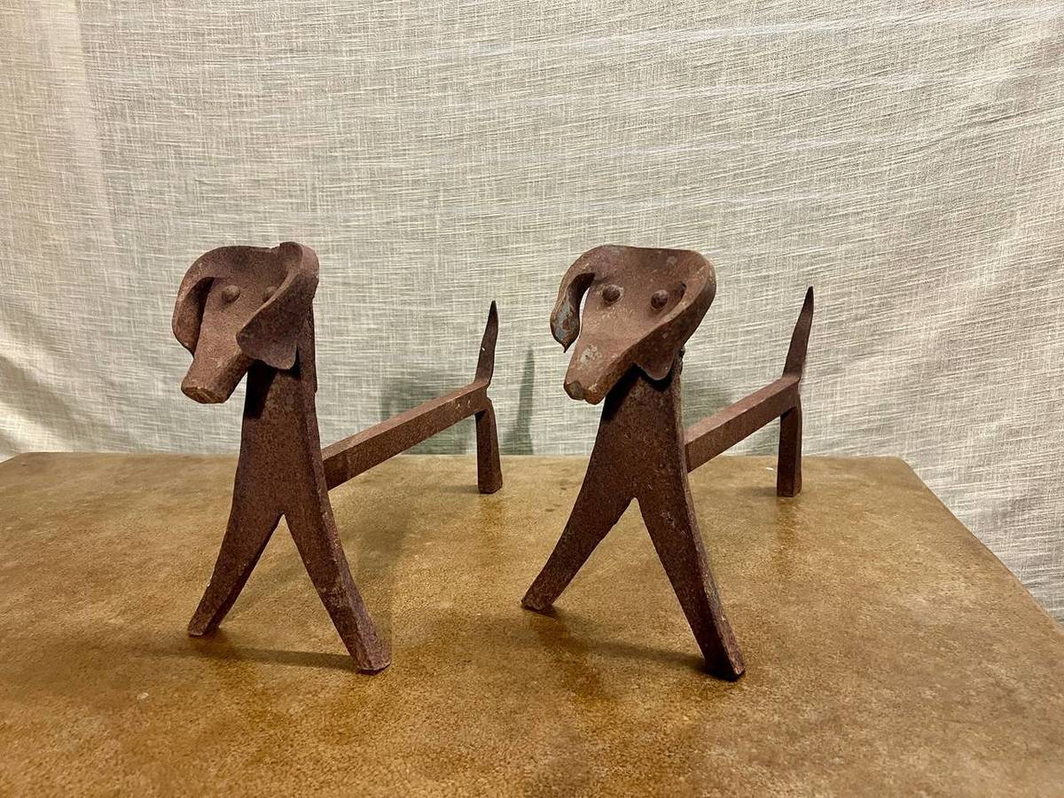 French Dog-Shaped Andirons