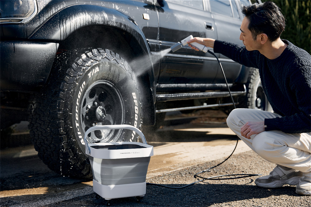 水道・電源いらず。ウルトラファインバブルで、優しく強力洗浄できる「高圧洗浄機」｜MIRABLE AQUABLAST