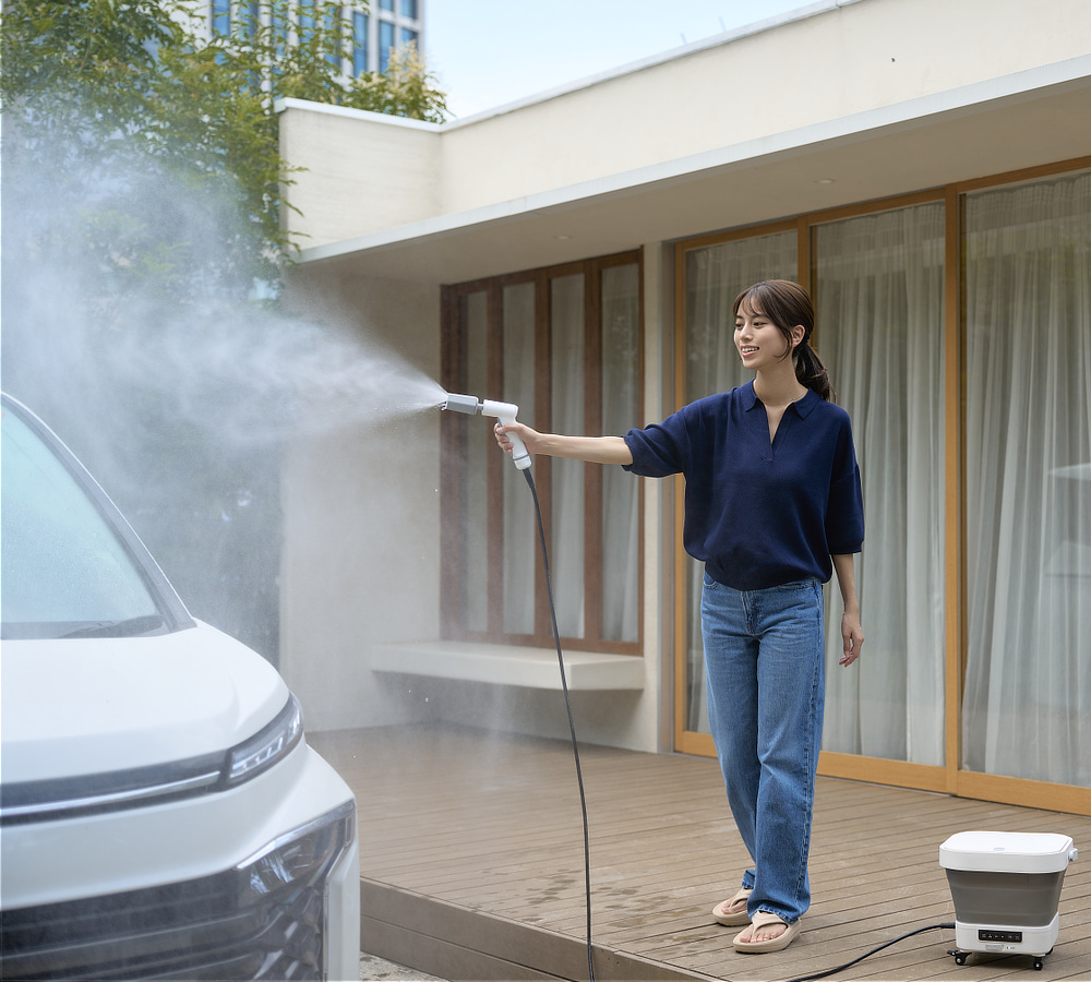 水道・電源いらず。ウルトラファインバブルで、優しく強力洗浄できる「高圧洗浄機」｜MIRABLE AQUABLAST